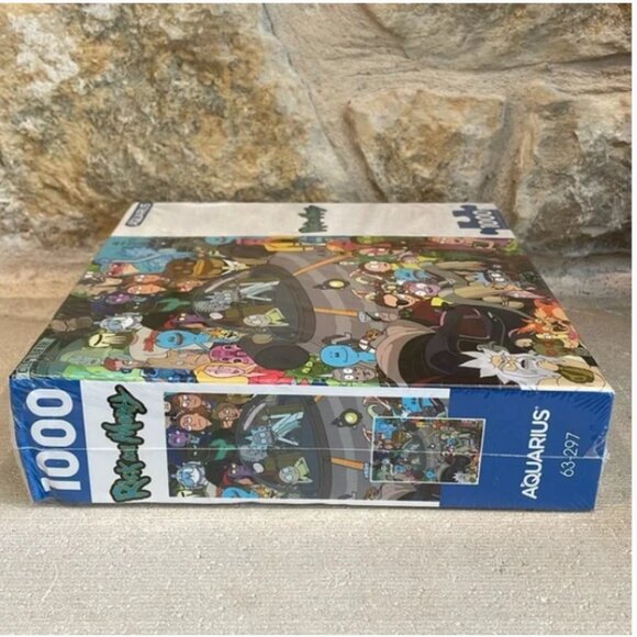 NEW SEALED Rick and Morty with friends 1000 Piece Puzzle Aquarius 63-297 - Picture 4 of 8